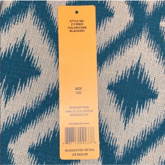 Tory Burch Amalie Pebbled Leather Foldover Crossbody - Picture 13 of 14